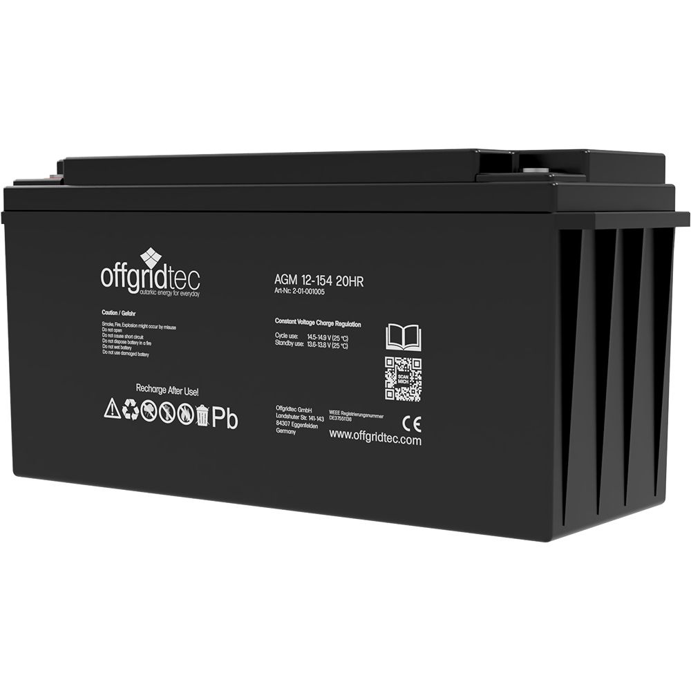 Offgridtec® Autark XL-Master 300W Solaranlage - 1500W AC Leistung 154Ah AGM Akku