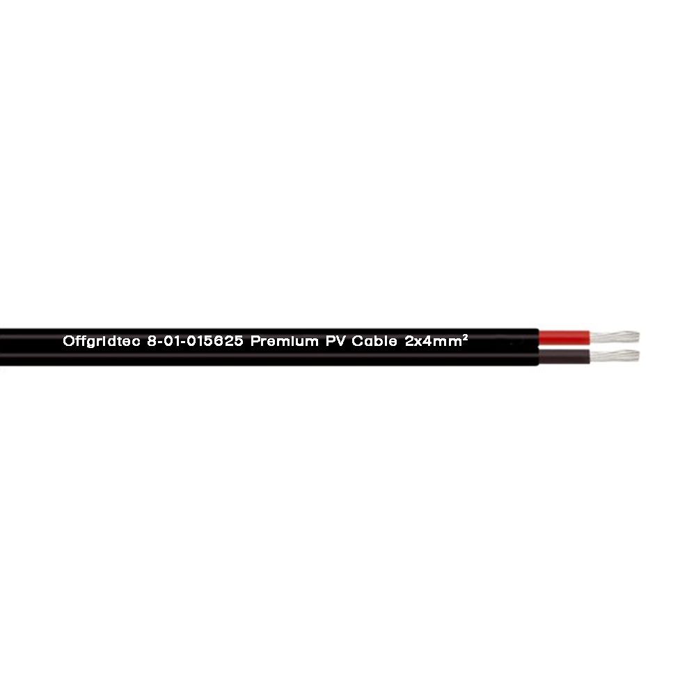 Offgridtec Solar Cable 2x4mm² PV1-F 4mm² Two-core Solar Cable Black