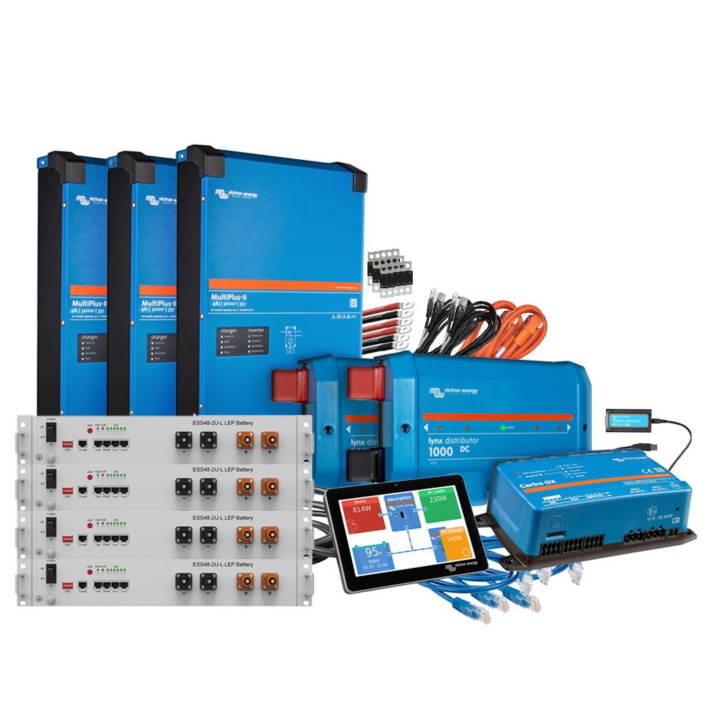 Offgridtec Backup-Kit Nachrüstsatz mit Pytes E-Box 4850-C Akku Victron MultiPlus II 48/3000 3-phasig 4,8 kWh ohne Stromzähler