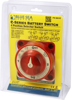 Blue Sea BS 9001e 4 Positionen Batteriehauptschalter