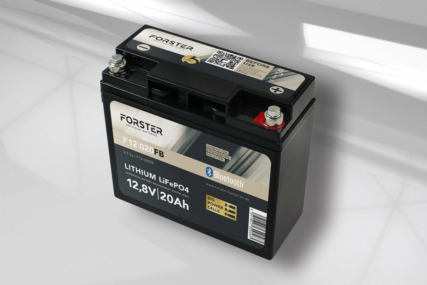 Forster 20Ah 12.8V Lithium Fishing Battery | BMS | Smart Bluetooh | IP67