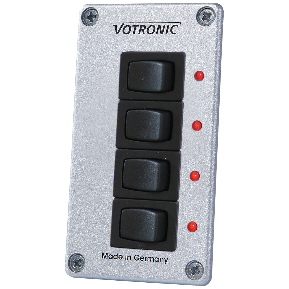 Votronic 1288 Schalter-Panel 4 S 12/24 8A EIN/Aus mit LED Control