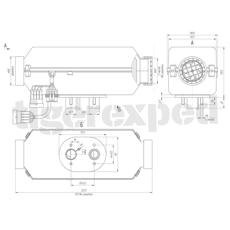 Standheizungs-Kit VW T5/T6 mit Autoterm Air 2D (Planar 2D) PU-5 Regler