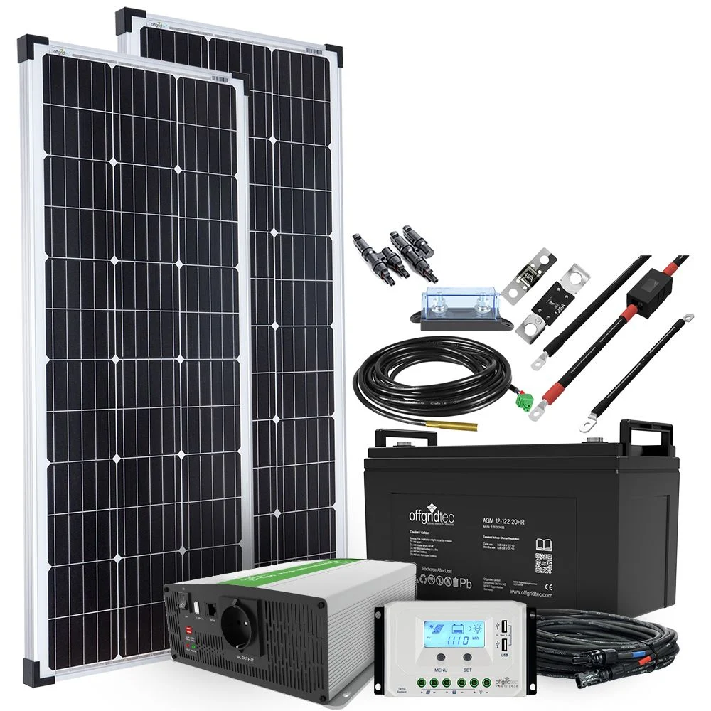 Offgridtec® Autark M -Master 200W Solar system - 1000W AC output 122AH AGM battery