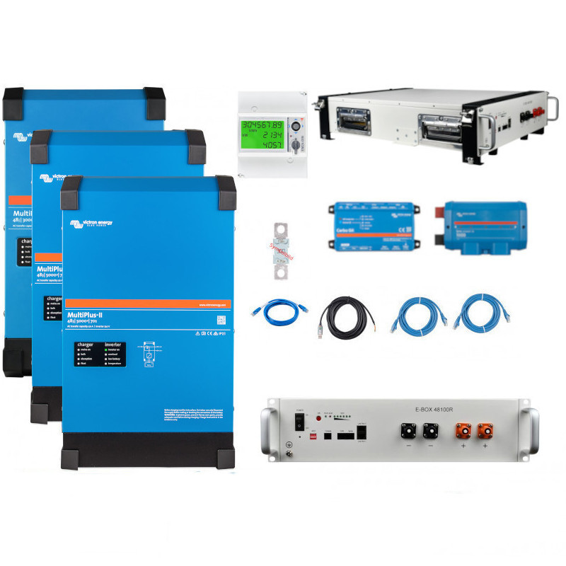 Pytes E-BOX-48100R-C LIFEPO4 Backup kit 20.48kWH-VICTRON MULTIPLUS II 48/5000 Inverter 3-Phasig