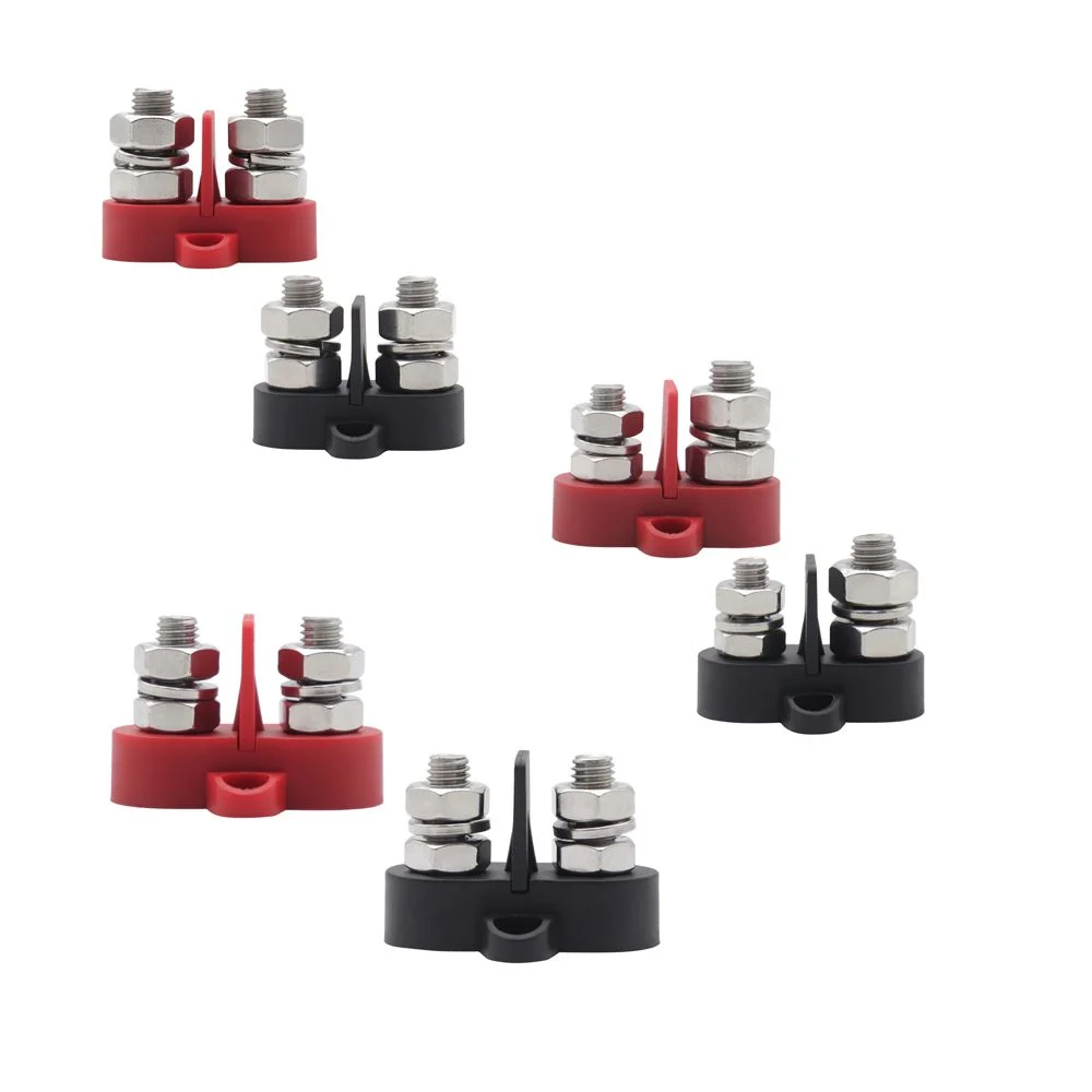 Dual Terminal Stud / 2-way Screw Connection with Removable Insulation Plate 1 x M8 / 1 x M10