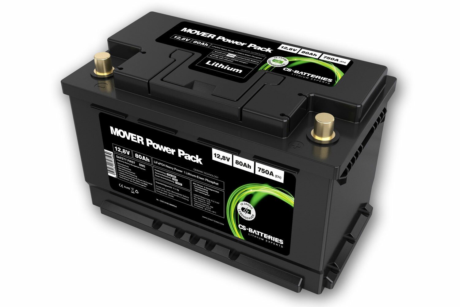 CS Lithium Lifepo4 Mover Power Pack 12.8V / 80AH / PB -EQ 120AH - ~ 10.6kg