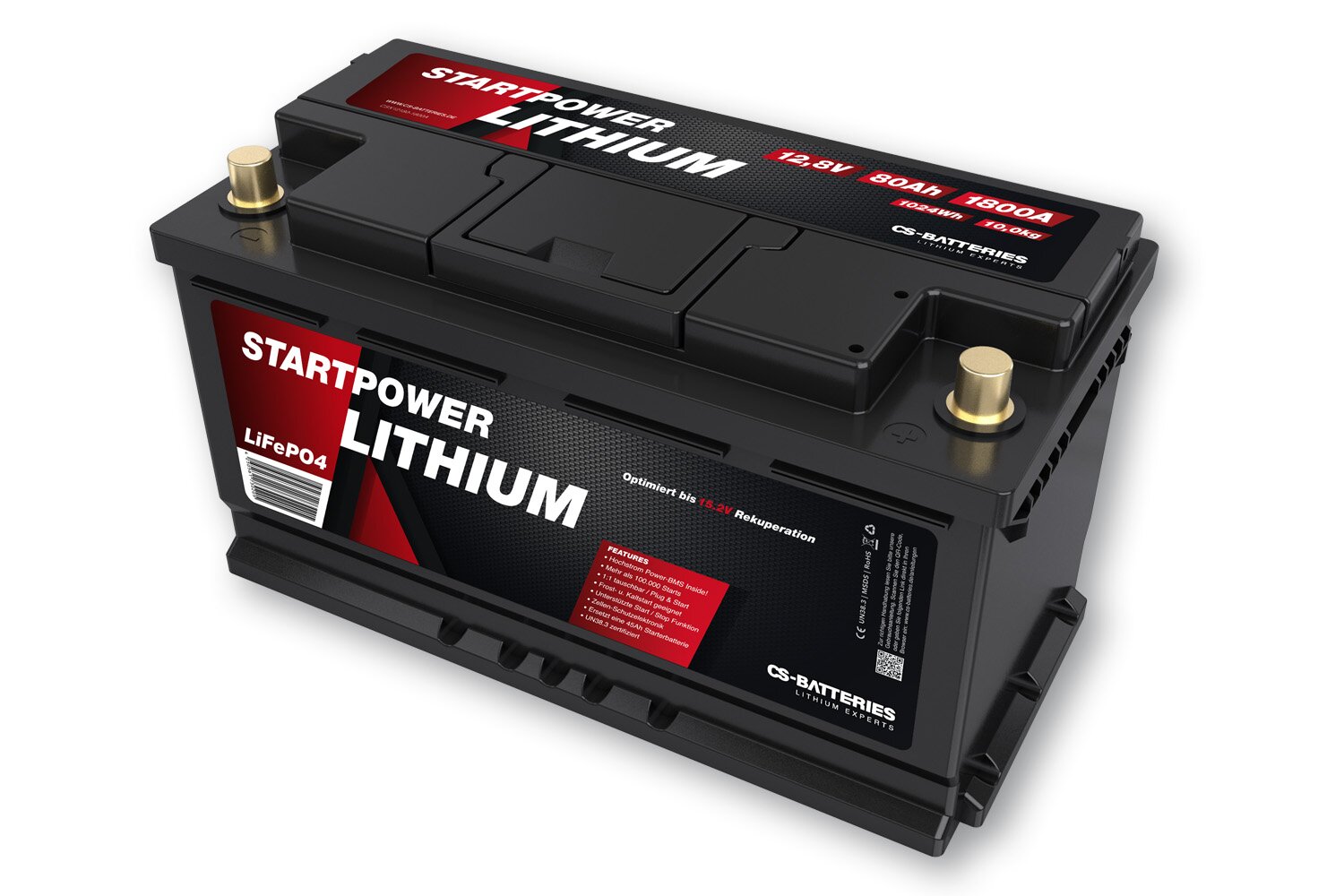 CS Lithium LiFePo4 Car Starter Battery 12.8V
