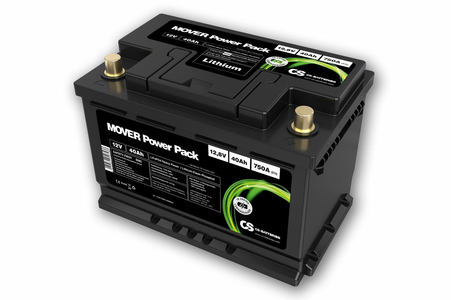 CS Lithium Lifepo4 Mover Power Pack 12.8V / 40AH / PB -EQ 80AH - ~ 6.0kg