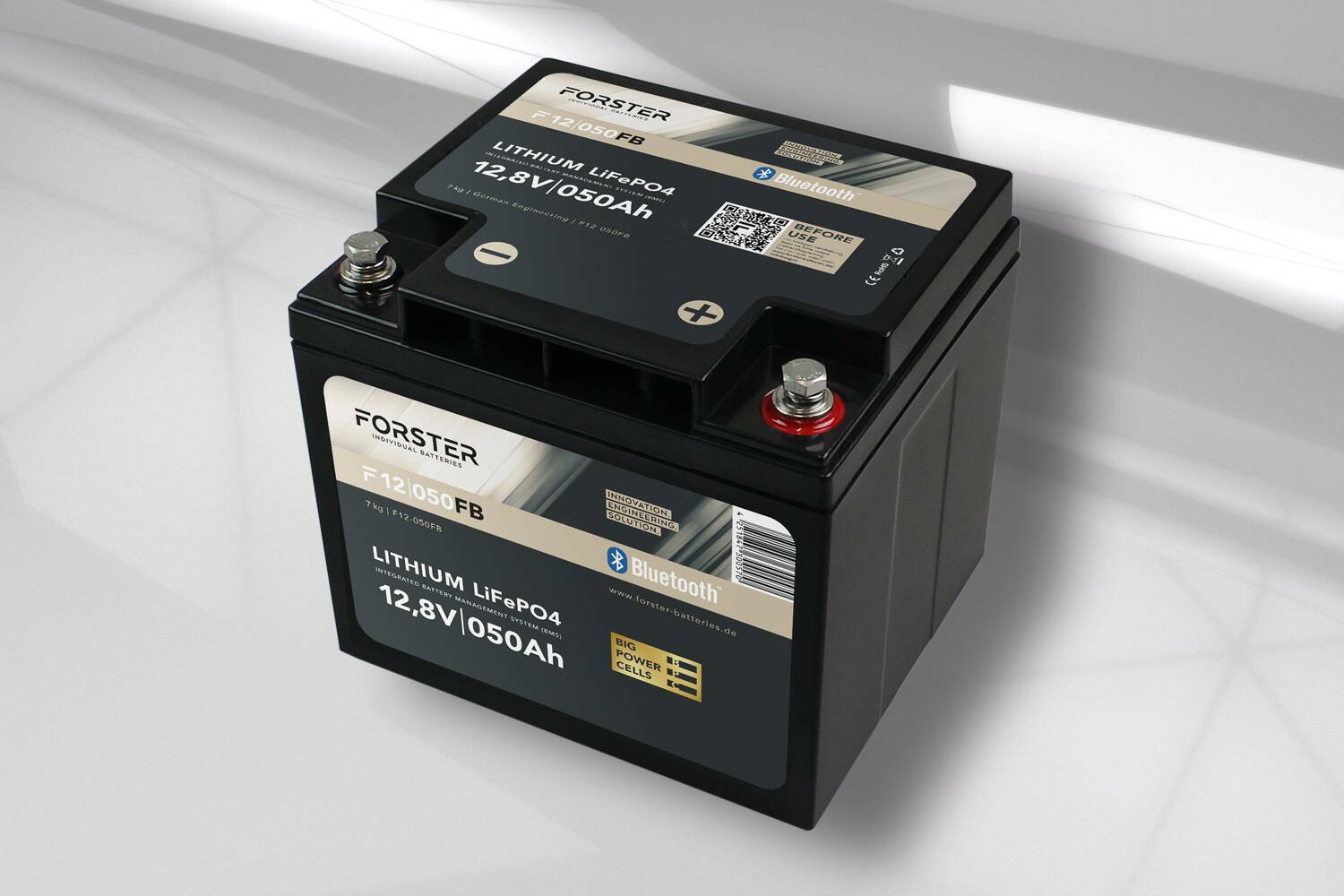 FORSTER 50Ah 12,8V Lithium Fishing Batterie | BMS | Smart Bluetooh | IP67