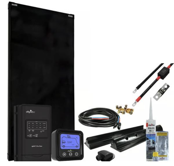Offgridtec® MobileBlack XL 180W - 360W Wohnmobil Solaranlage 30A MPPT DUO Laderegler PERC Solarmodul