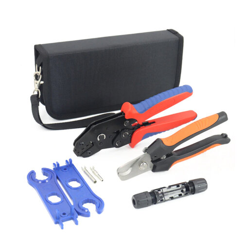 Crimpzange Set für MC4 Stecker an Solarkabel 2,5mm² / 4mm² / 6mm²