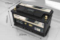 FORSTER 150Ah 12,8V Lithium LiFePO4 Premium Batterie 200A-BMS-2.1 500A Bluetooth Mess-Shunt Ducato Ford PSA 1920Wh IP67