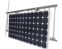 Solar module holder for balcony railing frame height 30-35mm 1800mm module length