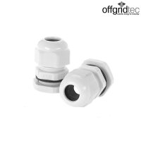 Offgridtec© Dachdurchführung 2-fach Heavy weiß für Kabeldurchmesser 3-12mm