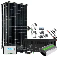 Offgridtec© Autark XXL-Master 600W Solaranlage - 2000W AC Leistung 260Ah AGM Akku 12V 230V
