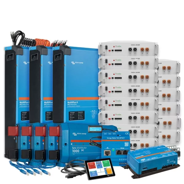 Offgridtec Backup-Kit Nachrüstsatz mit Pytes E-Box 48100R-TE+ Akku Victron Multiplus II 48/10000 3-Phasig, 71,7 kWh,ohne Stromzähler