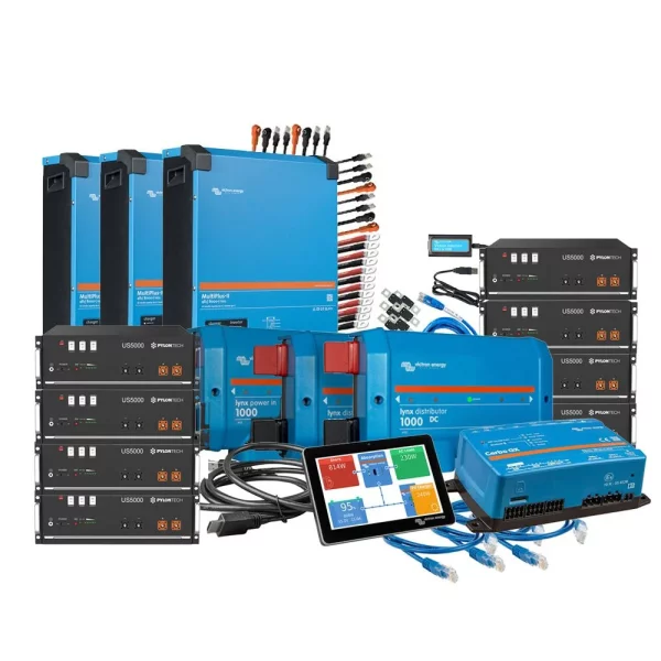 Offgridtec Backup-Kit 3-phasig mit Pylontech US5000 Akku Victron MultiPlus-II 48/8000 19,2 kWh