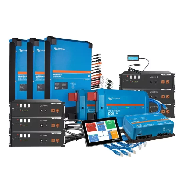 Offgridtec 3-phase backup kit with Pylontech US3000C Victron MultiPlus-II 48/5000 14 kWh battery