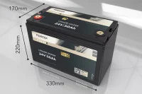 FORSTER 25.6V Lithium 50Ah LiFePO4 Premium Battery | 200A-BMS-2.0 | 500A Bluetooth Measurement Shunt | 1280Wh | IP67