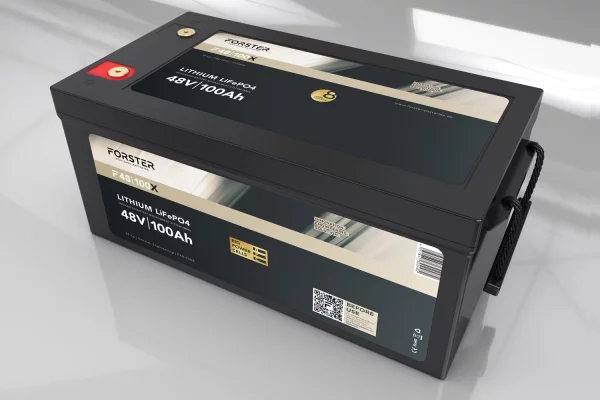 FORSTER 51,2V Lithium 100Ah LiFePO4 Premium Batterie | 200A-BMS-2.0 | 5120Wh | IP67