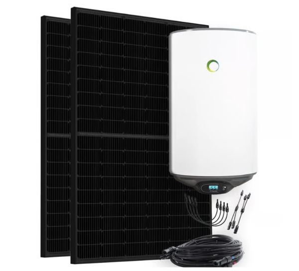 900W Solar System with 80L Fothermo Boiler for Hot Water Preparation for Garden and RV