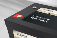 FORSTER 480Ah 12,8V Lithium LiFePO4 Premium Batterie 300A-BMS-2.1 6144Wh IP67