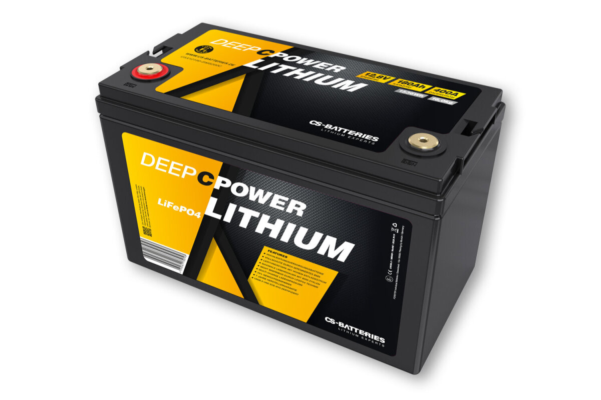 CS 180Ah | 12,8V | 2304Wh | Lithium LiFePO4 Caravan Batterie | integr