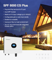Growatt SPF6000 ES Plus Off-Grid Speicher-Wechselrichter 6000W inkl. Shine WiFi-F Stick