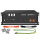 Pylontech 3x US5000 LiFePO4 Batterie 14,4kWh mit Wechselrichter-Anschlusskabelset und Batterieschrank