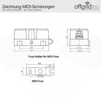 Offgridtec MIDI Sicherungshalter 1-fach Halter max. 200A