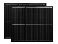 Offgridtec® Balkon - Solarmodulset 24V 2x 200W mit dünnem Alu-Rahmen und Metall-Kabelbinder