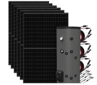 2,7kWp Solaranlage mit 300L Fothermo Boiler zur Warmwasseraufbereitung
