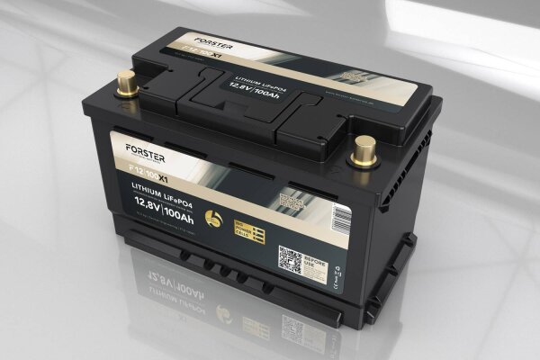 FORSTER 100Ah 12.8V LiFePO4 Premium under-seat battery VWT6 | 200A-BMS-2.1 | Ducato Ford PSA | IP67